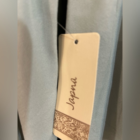 Japna Women’s Small Sage Green Tiered Halter Neck Modern Boho Mini Dress - Picture 7 of 11